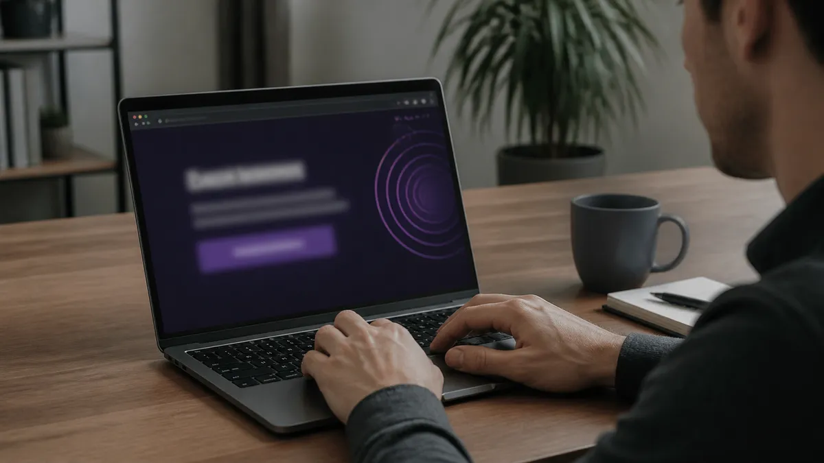 A person downloading the Tor Browser from the official Tor Project website.